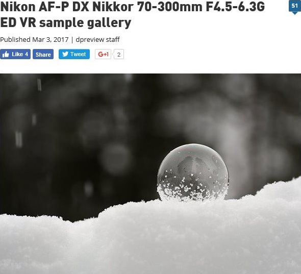 ニコン AF-P DX NIKKOR 70-300mm f/4.5-6.3G ED VR サンプル画像