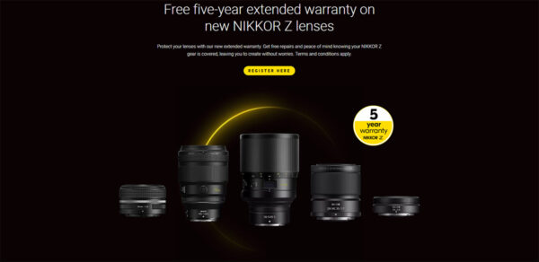 欧州ニコン5年保証