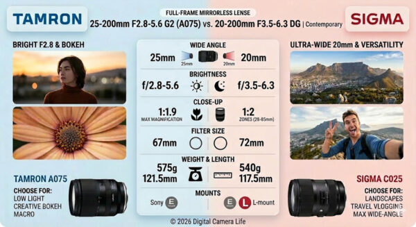 タムロンとシグマレンズスペック比較