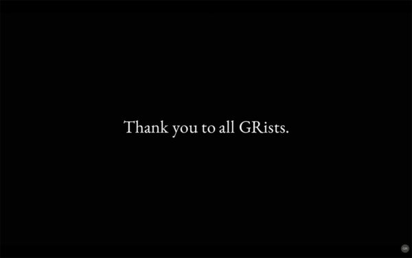 Thank you to all GRists.