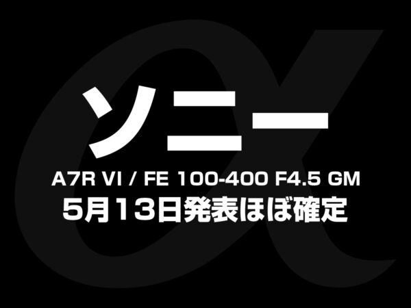 ソニー α7R VI と FE 100-400mm F4.5 GM