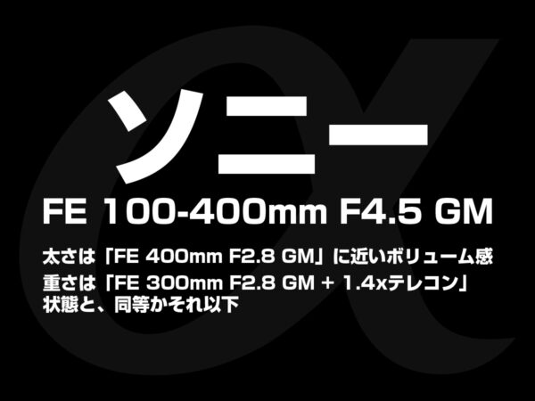 FE 100-400mm F4.5 GM