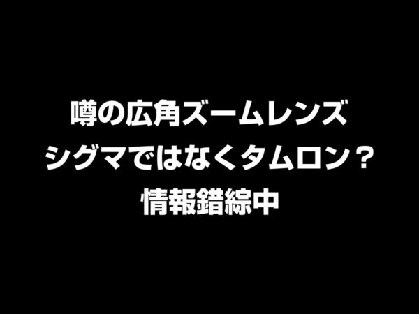シグマではなくタムロン